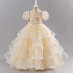 Платье, размер 130, бежевый Max Garment