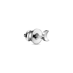 Моносерьга LU Jewel, серебро, 925 проба, родирование, длина 0.35 см, , серебристый