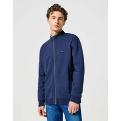 Толстовка Wrangler Men Funnel Neck Zip Hoodie, размер M, , синий