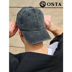 Бейсболка OSTA os832 для мужчин, размер 56-58, черный, серый