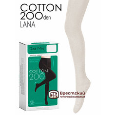 Колготки DEA MIA COTTON 200, 200 den, размер 5, Lana