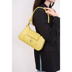 Сумка багет Vael, фактура гладкая, матовая, yellow