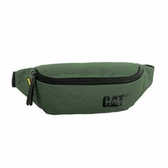 Сумка поясная Caterpillar, фактура рельефная, зелёный