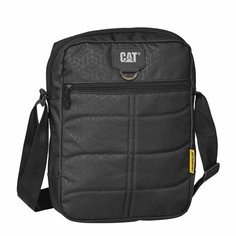 Сумка планшет Caterpillar, фактура рельефная, черный