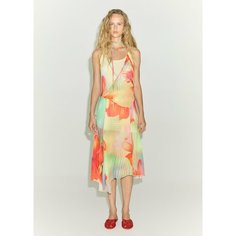 Платье MANGO NEREIDA, размер XL, желтый