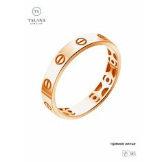 Кольцо TALANT, красное золото, 585 проба, размер 19, ширина 3.6 мм, золотистый Талант