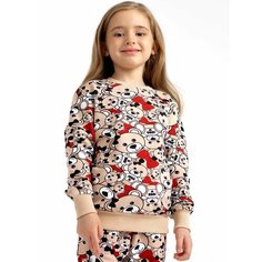 Свитшот Juno TEDDY BEAR, размер 128, бежевый