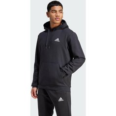 Худи спортивное adidas Essentials Fleece Hoodie, размер L INT, , черный/белый