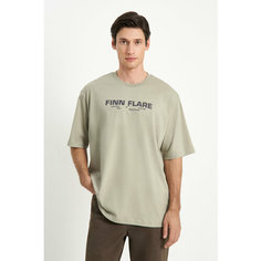 Футболка FINN FLARE, размер 3XL(188-116-106), серо-зеленый