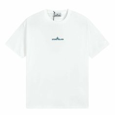 Футболка Stone Island, размер XXL, белый, синий, черный