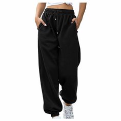 Брюки джоггеры , размер 2XL, черный Han Feng Elegant Womens Clothing