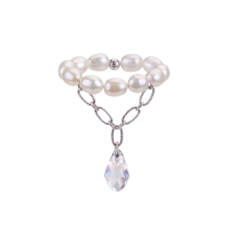 Кольцо Hola Jewelry, размер 16.5, белый