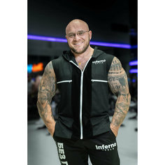 Майка спортивная Inferno Style Майка Ассасин велюр вышивка "INFERNO STYLE" М-015-000-02, размер 4XL, черный