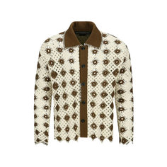 Кардиган Andersson Bell Crochet Cardigan, размер S, , Шоколадный