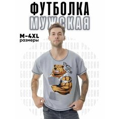 Футболка Боевая Россия, размер M, серый, серый