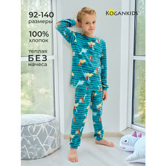 Пижама Kogankids, размер 128 / 8 лет, бирюзовый