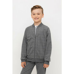 Бомбер crockid КР 302636/тем.серый меланж,клетка к520, размер 72/140, серый