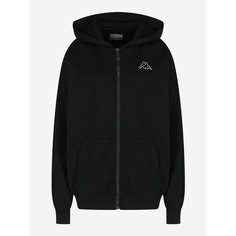 Толстовка Kappa Logo Womens Hooded Jumpers full zip, размер 42/44, , черный