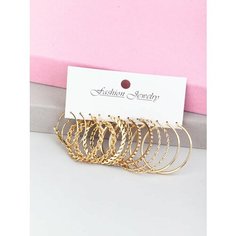 Серьги конго Greenbird, кристалл, желтый