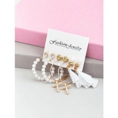 Серьги конго, пусеты Greenbird, кристалл, белый, желтый