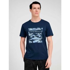 Футболка EMPORIO ARMANI, размер 2XL, синий
