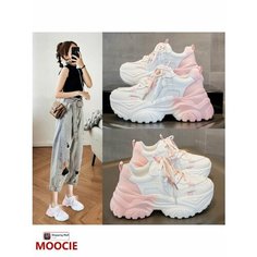 Кроссовки MOOCIE, размер INT 38, розовый/бежевый