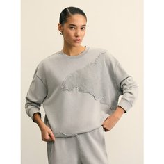 Свитшот Zarina, размер L (RU 48), , светло-серый меланж