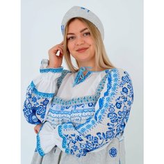 Русский народный костюм Женский сарафан и рубашка Птички Moun