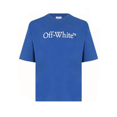 Футболка Off-White, размер 48, синий
