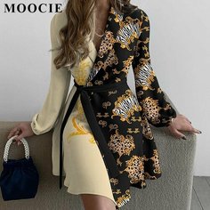 Платье MOOCIE Весна-лето 2024, размер 2XL, хаки