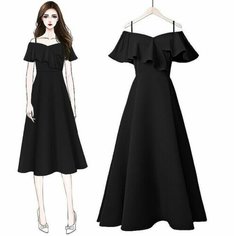 Платье Базовая коллекция, размер 4 XL, черный Нет бренда