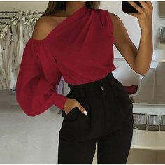 Блуза MOOCIE Базовая коллекция, размер 2XL, бордовый
