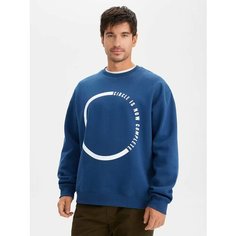Свитшот JUST CLOTHES, размер 48, , синий