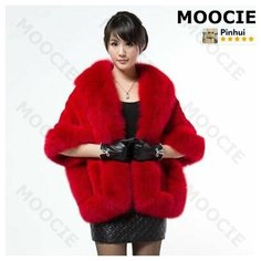 Пончо MOOCIE, размер one size, алый