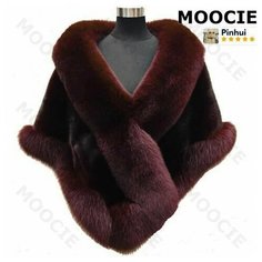 Пончо MOOCIE, размер one size, бордовый