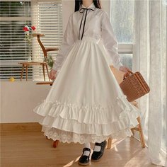 Юбка MOOCIE, размер 2XL/Длина юбки 92см, белый