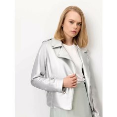 Куртка JUST CLOTHES, размер 38, серебряный