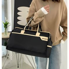 Сумка спортивная , 31 л, 22х30х48 см, ручная кладь, черная Prostyle