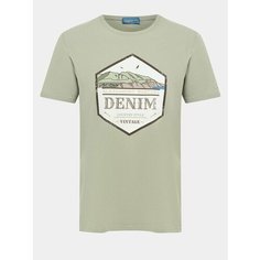 Футболка Alessandro Manzoni Denim, размер 54, хаки