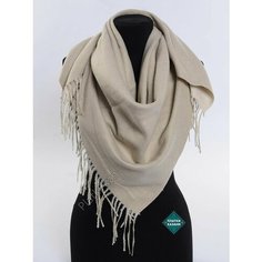 Платок Cashmere для женщин,100х100 см, бежевый