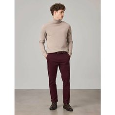 Брюки JUST CLOTHES, размер 50, бордовый