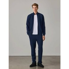 Брюки спортивные JUST CLOTHES, размер 46, синий/белый