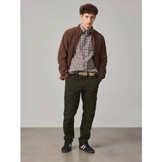 Брюки карго JUST CLOTHES, размер 58, хаки