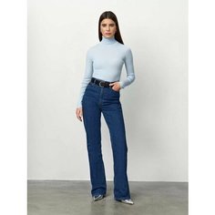 Джинсы клеш JUST CLOTHES, размер 40/42, cиний