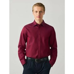 Рубашка JUST CLOTHES, размер 46, бордовый