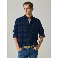 Рубашка JUST CLOTHES, размер 50, cиний