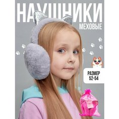 Наушники Lafreice для девочек, размер 52-54, серый