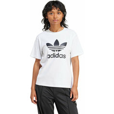 Футболка adidas Trefoil Regular Tee W, размер L INT, белый