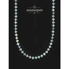 Чокер BL Jewelry, топаз, цитрин, корунд, лазурит, аквамарин, хризоколла, турмалин, лабрадор, жемчуг пресноводный культивированный, берилл, малахит, амазонит, сердолик, агат, гранат, длина 45 см, голубой