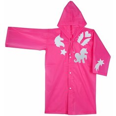 Плащ-дождевик Funny toys, размер 120-160, розовый, красный, серый